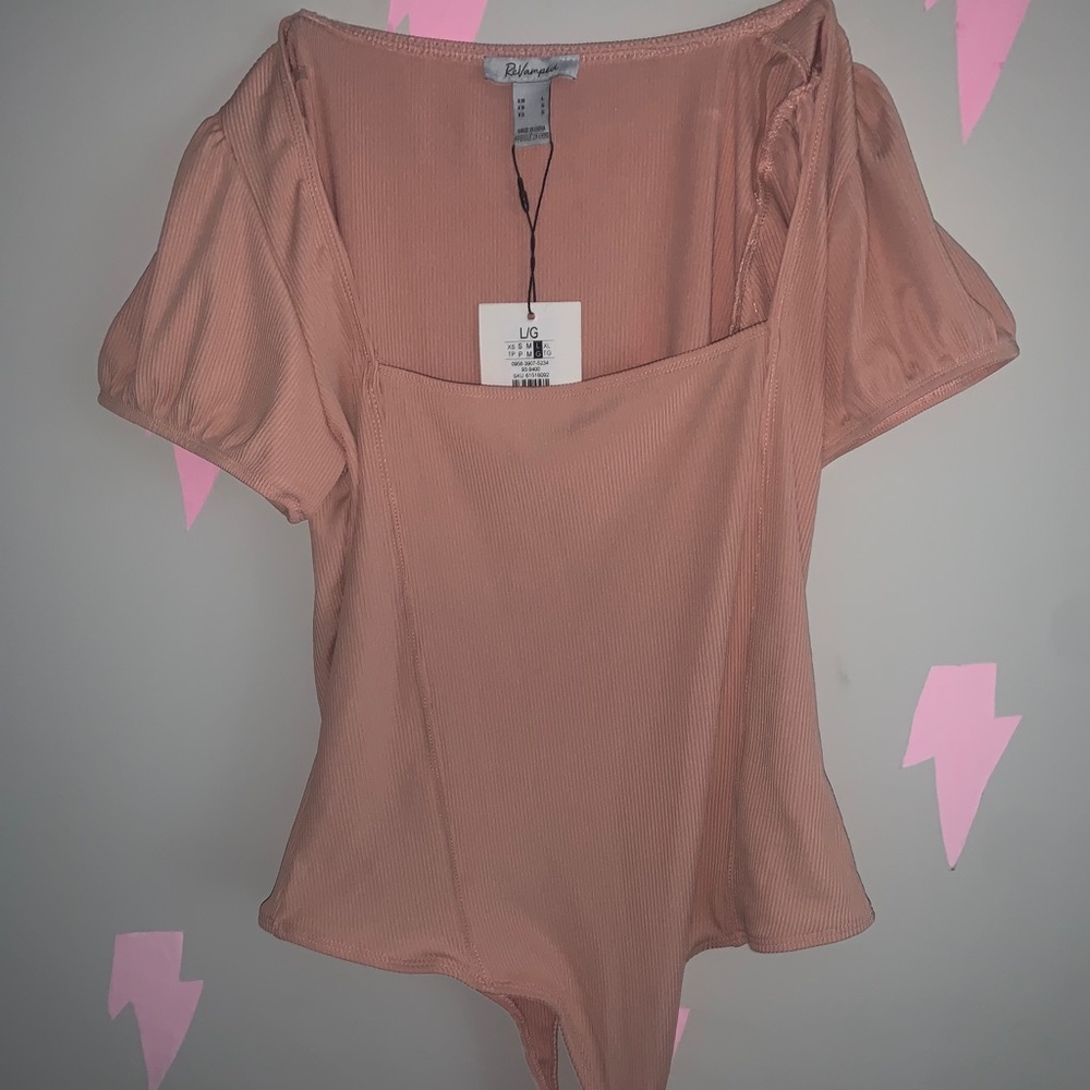 pink bodysuit